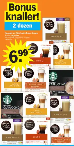 Albert Heijn Nescafé en Starbucks Dolce Gusto 12-16 capsules aanbieding