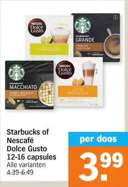 Albert Heijn Starbucks of Nescafé Dolce Gusto aanbieding