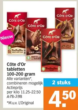 Albert Heijn Côte d'Or tabletten aanbieding
