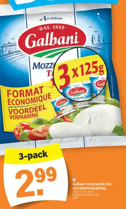 Albert Heijn Galbani mozzarella tris voordeelverpakking aanbieding