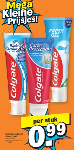 Albert Heijn Colgate tandpasta tubes aanbieding