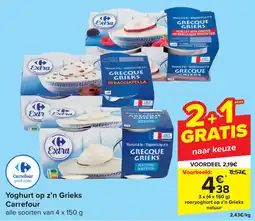 Carrefour Yoghurt op z'n Grieks Carrefour aanbieding