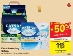 Carrefour Kattenbakvulling Catsan aanbieding