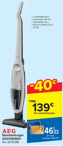 Carrefour AEG steelstofzuiger aanbieding