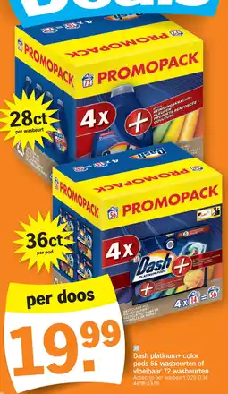 Albert Heijn Dash platinum+ color pods aanbieding