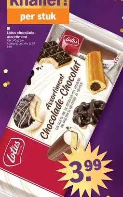 Albert Heijn Lotus chocolade assortiment aanbieding