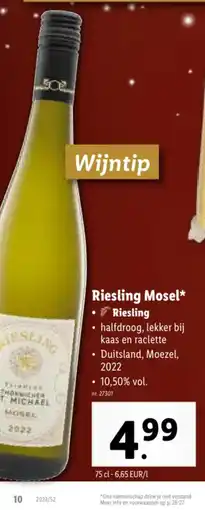 Lidl Riesling mosel aanbieding