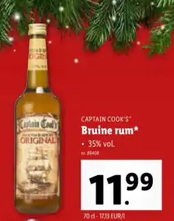 Lidl Captain cook's bruine rum aanbieding