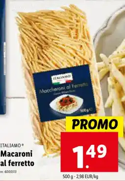 Lidl Macaroni al ferretto aanbieding