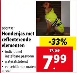 Lidl Zoofari Hondenjas met reflecterende elementen aanbieding