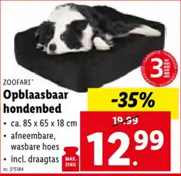 Lidl Zoofari opblaasbaar hondenbed aanbieding