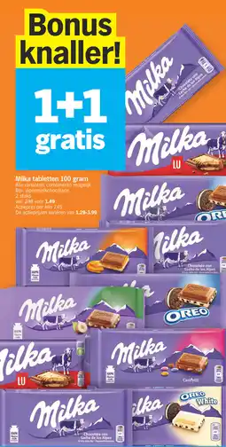 Albert Heijn Milka tabletten aanbieding