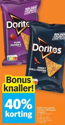 Albert Heijn De Doritos Pure paprika of Sweet chilli pepper aanbieding
