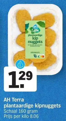 Albert Heijn Ah Terra plantaardige kipnuggets aanbieding