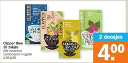 Albert Heijn Clipper thee 20 zakjes aanbieding