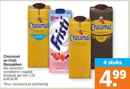 Albert Heijn Chocomel en Fristi literpakken aanbieding