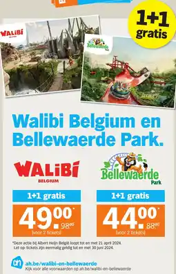 Albert Heijn Walibi Belgique en Bellewaerde Park aanbieding