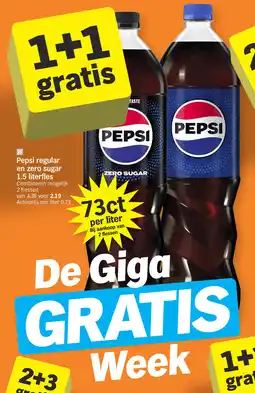 Albert Heijn Pepsi regular en zero sugar aanbieding