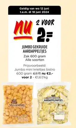 Jumbo JUMBO GEKRUIDE AARDAPPELTJES aanbieding