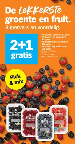 Albert Heijn Diverse soorten fruit aanbieding