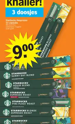 Albert Heijn Starbucks Nespresso 10 capsules aanbieding