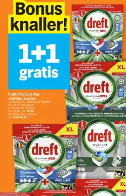 Albert Heijn Dreft Platinum Plus vaatwascapsules aanbieding