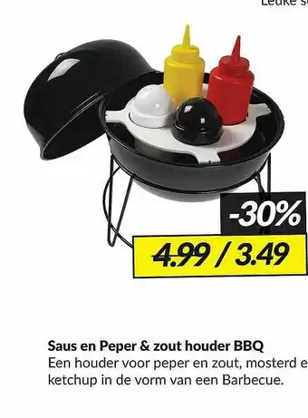 Boekenvoordeel Saus En Peper & Zout Houder Bbq aanbieding