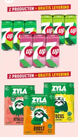 Delhaize 7 up en Zyla aanbieding