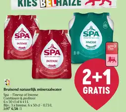 Delhaize Bruisend natuurlijk mineraalwater Spa Finesse of Intense aanbieding