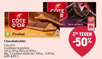 Delhaize Chocoladetablet Côte d'Or aanbieding