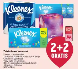 Delhaize Zakdoeken of keukenrol Kleenex aanbieding