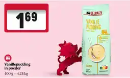 Delhaize Vanillepudding in poeder aanbieding