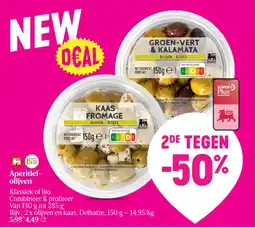 Delhaize Aperitief olijven Klassiek of bio aanbieding