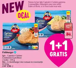 Delhaize Fishburger Iglo aanbieding