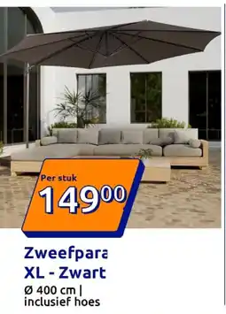 Action Zweefpara XL - Zwart aanbieding