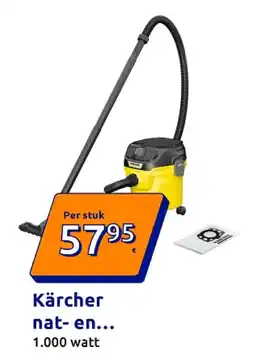 Action Kärcher nat- en droogzuiger KWD1 aanbieding
