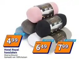 Action Hotel Royal hoeslaken 90X200 CM aanbieding