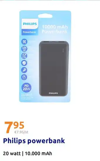 Action Philips powerbank aanbieding