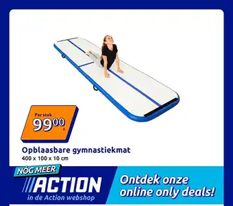 Action Opblaasbare gymnastiekmat aanbieding