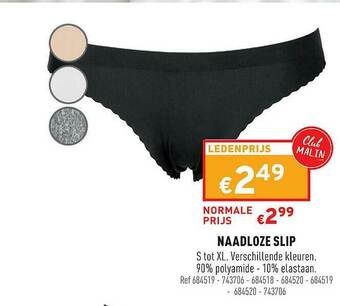 Naadloze Slip