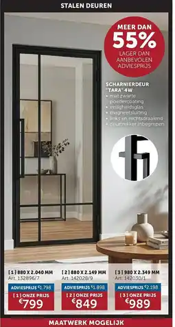 Zelfbouwmarkt Scharnierdeur "TARA" 4W aanbieding