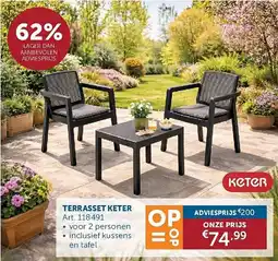 Zelfbouwmarkt Terrasset Keter aanbieding