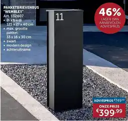 Zelfbouwmarkt Pakketbrievenbus "Wembley" aanbieding