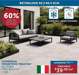 Zelfbouwmarkt Keramische Terrastegel "Bologna" aanbieding