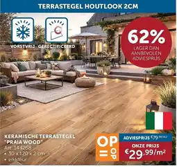 Zelfbouwmarkt Keramische Terrastegel "Praia Wood" aanbieding