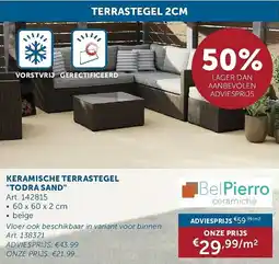 Zelfbouwmarkt Keramische Terrastegel "Todra Sand" aanbieding