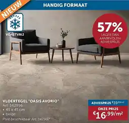 Zelfbouwmarkt Vloertegel Oasis Avorio aanbieding
