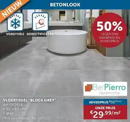 Zelfbouwmarkt Vloertegel Block Grey aanbieding