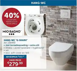 Zelfbouwmarkt Hang-WC G-shark aanbieding