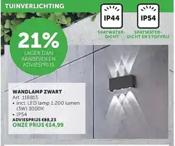 Zelfbouwmarkt Wandlamp zwart aanbieding